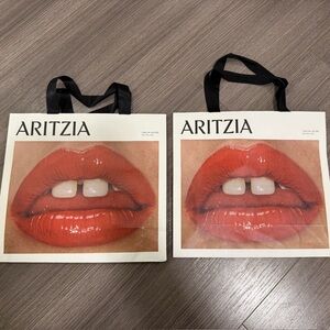 2x Aritzia Small Bags with Lip Print